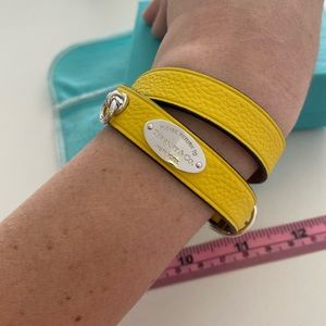 Tiffany & Co. Yellow Leather Wrap Bracelet